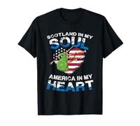 Scotland in My Soul America in My Heart T-Shirt