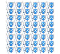 Scotland Inflatable Shield & Sword - 45x32cm Scottish Flag Shield & 62cm Blue Sword with St Andrew Print - Scottish Football, Rugby, Six Nations, Fancy Dress & Supporters Accessory - Pack Of 48