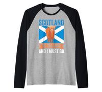 Scotland is Calling and I Must Go Raglan Baseball Tee