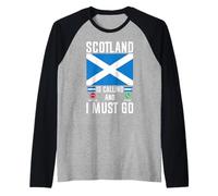 Scotland is Calling and I Must Go Raglan Baseball Tee