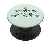 SCOTLAND IS CALLING & I MUST GO Funny Scottish Bagpipes Meme PopSockets Adhesive PopGrip