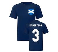 Scotland Junior Andy Robertson National Hero Tee in Navy | Size: 12-13 Years Scotland Navy 12-13 Years