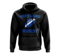 Scotland Junior Rugby Ball Hoody Black | Size: 7-8 Years Scotland Black 7-8 Years