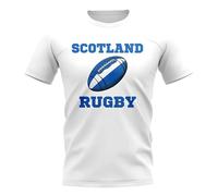 Scotland Junior Rugby Ball T-Shirt White | Size: 12-13 Years Scotland White 12-13 Years