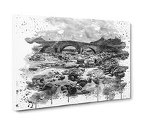 Scotland Landscape Vol.4 V4 Modern Canvas Wall Art Print Ready to Hang, Framed Picture for Living Room Bedroom Home Office Décor, 30x20 Inch (76x50 cm)