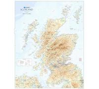 Scotland Large Wall Map - Laminated Poster | Scale: 1:460,000 102cm x 128cm in 2 Plastic Sheet Coated | Geographical Area Boundaries and Scales - Durable for Education, Classroom & Home Decor