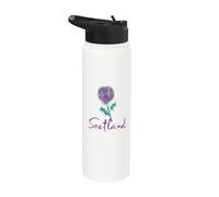 Scotland Lavender Purple Rustic Thistle Flower Scottish Stainless Steel Insulated Water Bottle