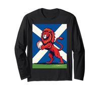 Scotland Lion Rampant Gripping A Rugby Ball Long Sleeve T-Shirt