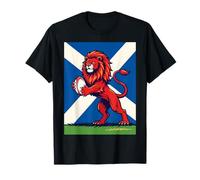 Scotland Lion Rampant Gripping A Rugby Ball T-Shirt