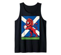 Scotland Lion Rampant Gripping A Rugby Ball Tank Top