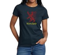Scotland Lion Rampant Tee - Red Emblem on Black Women's T-Shirt