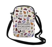 Scotland Makeup Bag Gift Edinburgh Gift Scotland is Calling and I Must Go Zipper Bag Gift for Scottish (Scotland CR)