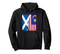 Scotland Malaysia Half Flag Scottish Malaysian Heritage Pullover Hoodie