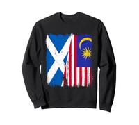 Scotland Malaysia Half Flag Scottish Malaysian Heritage Sweatshirt