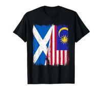 Scotland Malaysia Half Flag Scottish Malaysian Heritage T-Shirt