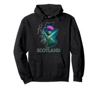 Scotland Map Flag Thistle Heritage Nature Design Pullover Hoodie