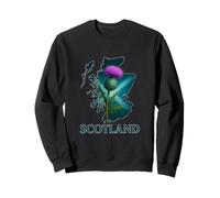 Scotland Map Flag Thistle Heritage Nature Design Sweatshirt
