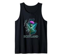Scotland Map Flag Thistle Heritage Nature Design Tank Top