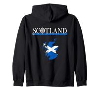Scotland Map with Flag - Scottish Adventure Holiday Zip Hoodie