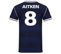 Scotland Mens Aitken 8 1986 Retro Shirt Navy Blue XL