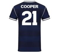 Scotland Mens Cooper 21 1986 Retro Shirt Navy Blue XL