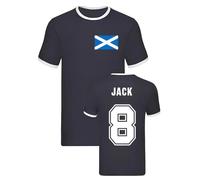 Scotland Men's Ryan Jack Ringer Tee in Navy | Size: Small Scotland Navy S