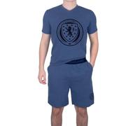 Scotland Men's Short Pyjamas Official Loungewear Set Navy Marl Size XL
