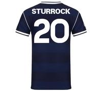 Scotland Mens Sturrock 20 1986 Retro Shirt Navy Blue XL