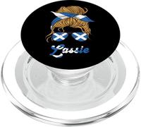 Scotland Messy Bun Lassie Girl Scottish Flag Proud Roots PopSockets PopGrip for MagSafe