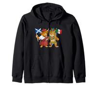 Scotland Mexico Flag Scottish Mexican Roots Mexico Heritage Zip Hoodie