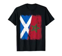 Scotland Morocco Half Flag Scottish Moroccan Heritage Jersey T-Shirt