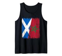 Scotland Morocco Half Flag Scottish Moroccan Heritage Jersey Tank Top