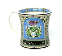 Scotland Mug with Blue Thistle | New Bone China Scottish Porcelain Coffee Cup Irish Gift by Royal Tara Large Cup | Capacity 325ml/11fl oz