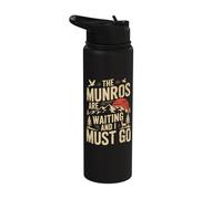 Scotland Munros Bagging Camping Hiking Walking Holiday Stainless Steel Insulated Water Bottle