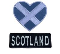 Scotland National Country Heart Flag with Name Art Clothes Decoration Jeans Jacket Clothing Badge Iron on Sew on Embroidered Patch appliqué