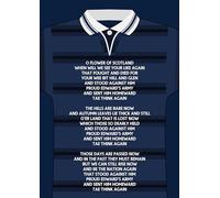 Scotland national team flower of Scotland retro football shirt art print. Size A4