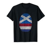 Scotland & Netherlands Fingerprint Half Scottish Dutch Roots T-Shirt