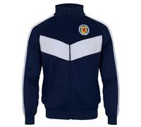 Scotland Official Football Mens Track Top Jacket Navy White Panel Small