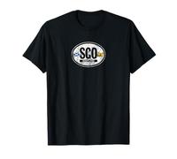 Scotland Oval Auto Decal with Flags Distressed T-Shirt