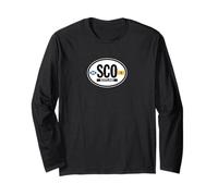 Scotland Oval Auto Decal with Flags Long Sleeve T-Shirt