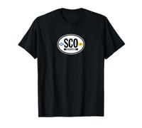 Scotland Oval Auto Decal with Flags T-Shirt
