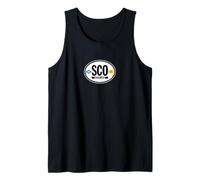 Scotland Oval Auto Decal with Flags Tank Top