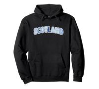 Scotland Patchwork Floral Stripes, Blue Vintage Cottage core Pullover Hoodie