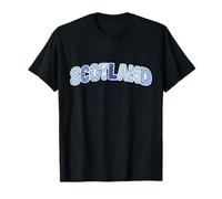 Scotland Patchwork Floral Stripes, Blue Vintage Cottage core T-Shirt