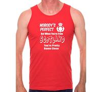 Scotland Perfect Scottish Mens Vest Tank Gym Top XX-Large Red
