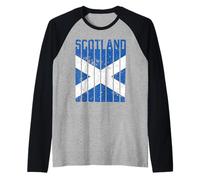 Scotland Pride Scots Flag Raglan Baseball Tee