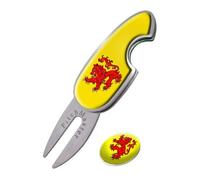 SCOTLAND RAMPANT LION PITCHMASTER DIVOT TOOL, PITCHMARK REPAIRER BY ASBRI GOLF
