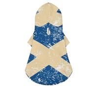 Scotland Retro Flag Cute Cat Costume Dog Hoodie Pet Outfit for Small Medium Dogs Cats S