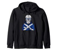 Scotland Roots Scottish Flag Zip Hoodie