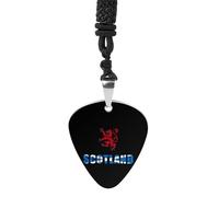 Scotland Royal Flag Scottish Lion Guitar Pick Pendant Necklace for Acoustic Electric Bass Players Guitar Accessories Guitarist Gifts